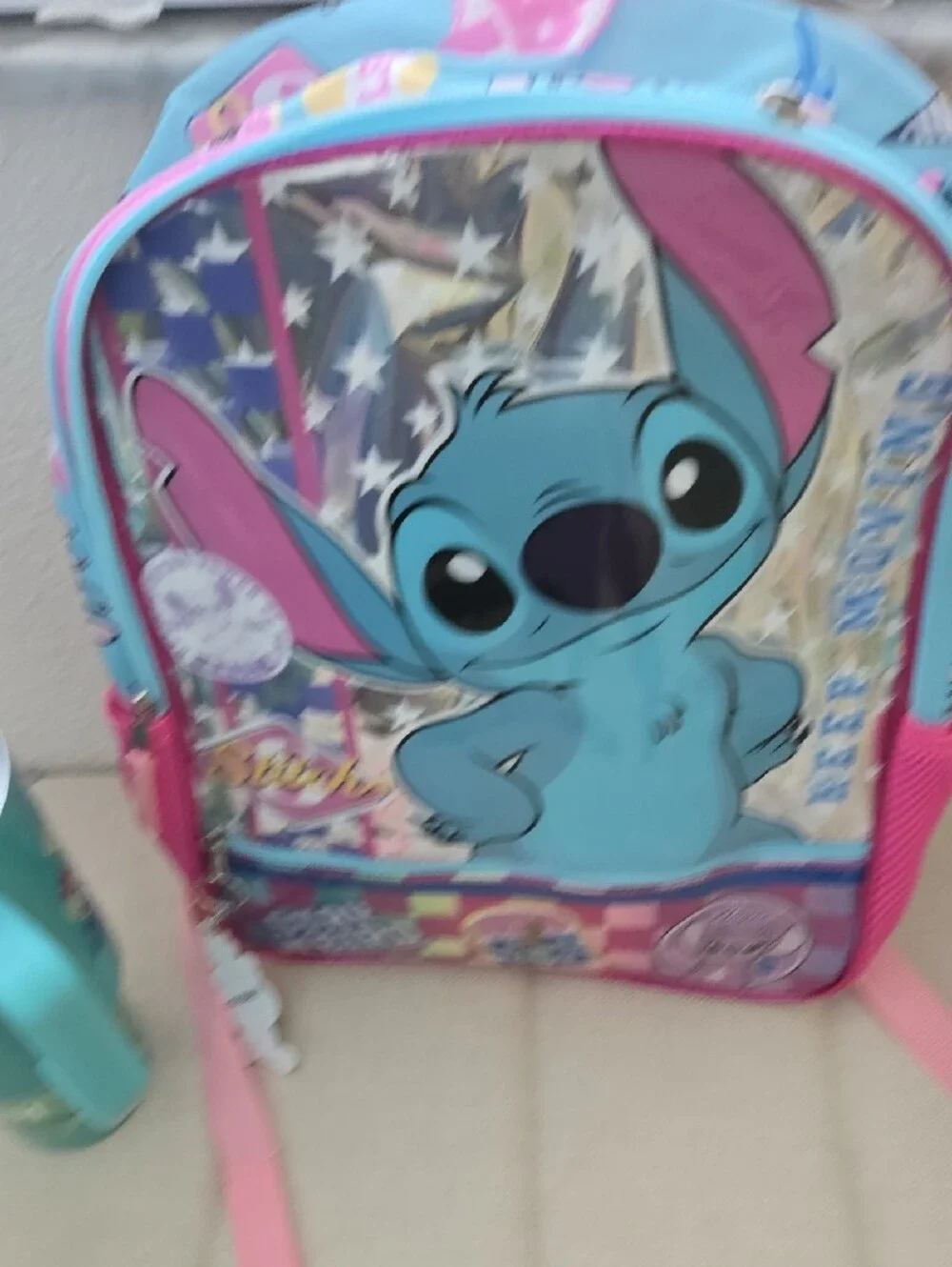 Disney Kids Stitch Backpack and Tumbler Set - Blue, Pink, Teal